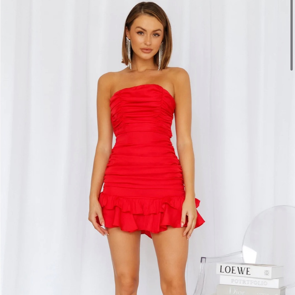 hello molly red dress